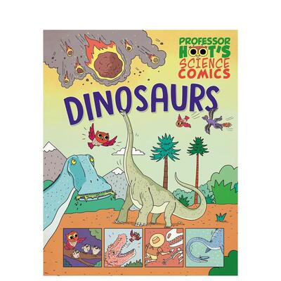 【现货】霍特教授的科学漫画：恐龙 Professor Hoot's Science Comics: Dinosaurs 原版英文儿童绘本 善本图书