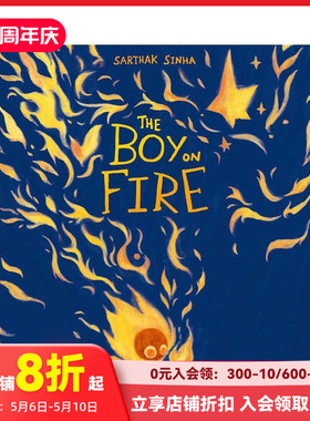 【现货】像火燃烧的男孩  克劳斯·佛兰科入围插画师Sarthak Sinha The Boy on Fire 原版英文儿童绘本 善本图书