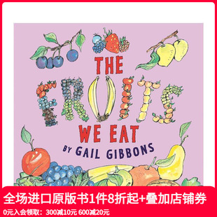 善本 我们吃 英文儿童绘本 原版 Eat Fruits The 水果 预售