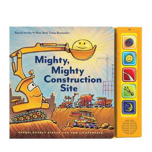 Book 英文儿童趣味 强大 Construction Site Mighty 按钮发声书 建筑工地 原版 Sound 现货