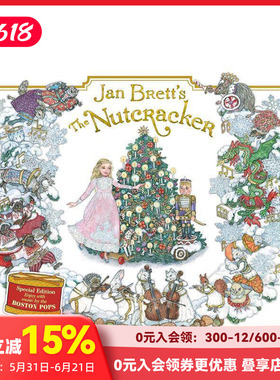 【现货】珍·布雷特 胡桃夹子 Jan Brett's the Nutcracker 原版英文儿童绘本