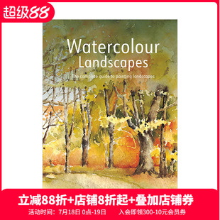 英文原版 善本图书 现货 painting Landscapes 艺术美术创作入门画册 水彩风景画：自然风光绘画指南 Watercolour