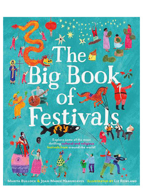 【现货】节日之书 The Big Book of Festivals 缤纷色彩有趣插画绘本 英文原版进口儿童童书 善本图书
