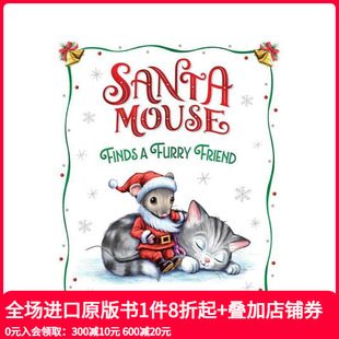 英文儿童绘本 圣诞鼠找到毛茸茸朋友 原版 Friend Furry Finds Mouse Santa 预售