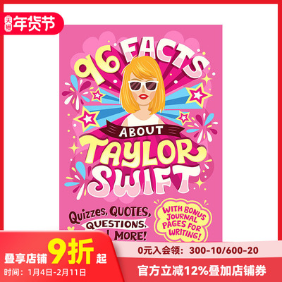 【现货】英文原版  96 Facts About Taylor Swift: Quizzes, Quotes, Questions, and More! 平装 儿童绘本英语故事书