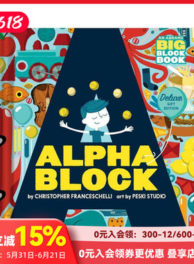 【预售】字母书（大开本礼品版） 【Block】Alphablock: Deluxe Gi