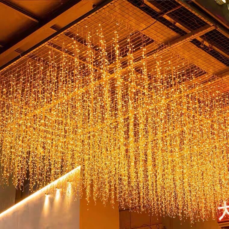 冰条灯 led彩灯灯闪灯串灯满天星挂灯 瀑布灯 网红装饰灯防水