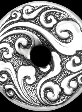 雍雅男女990足银如意云纹吊坠