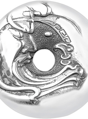 990足银吊坠关公平安扣男女复古挂坠链本命年送老公生日礼物