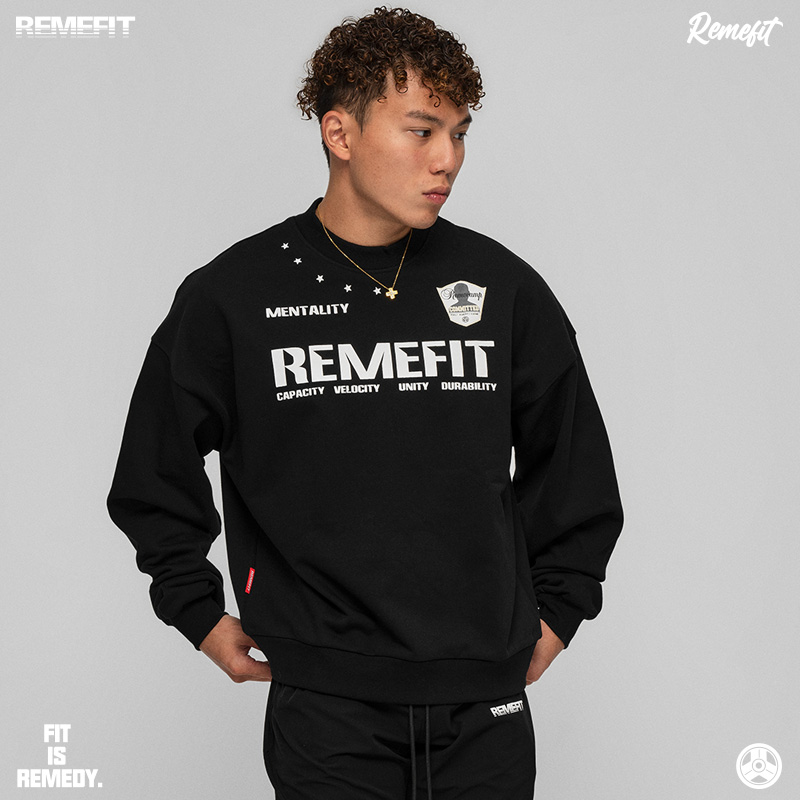 REMEFIT440g重磅圆领卫衣外套