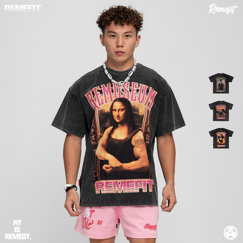 REMEFIT恶搞世界名画廓形短袖