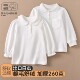 加绒加厚儿童白色POLO衫 t恤衫 男女童纯棉打底衫 校服内搭上衣长袖