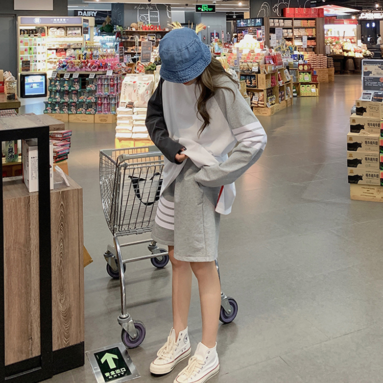 Women's real shot suit women's Slouchy and thin, loose, versatile and comfortable long sleeve sportswear