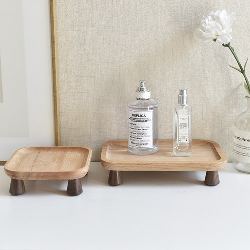 中古风实木有脚展示托盘