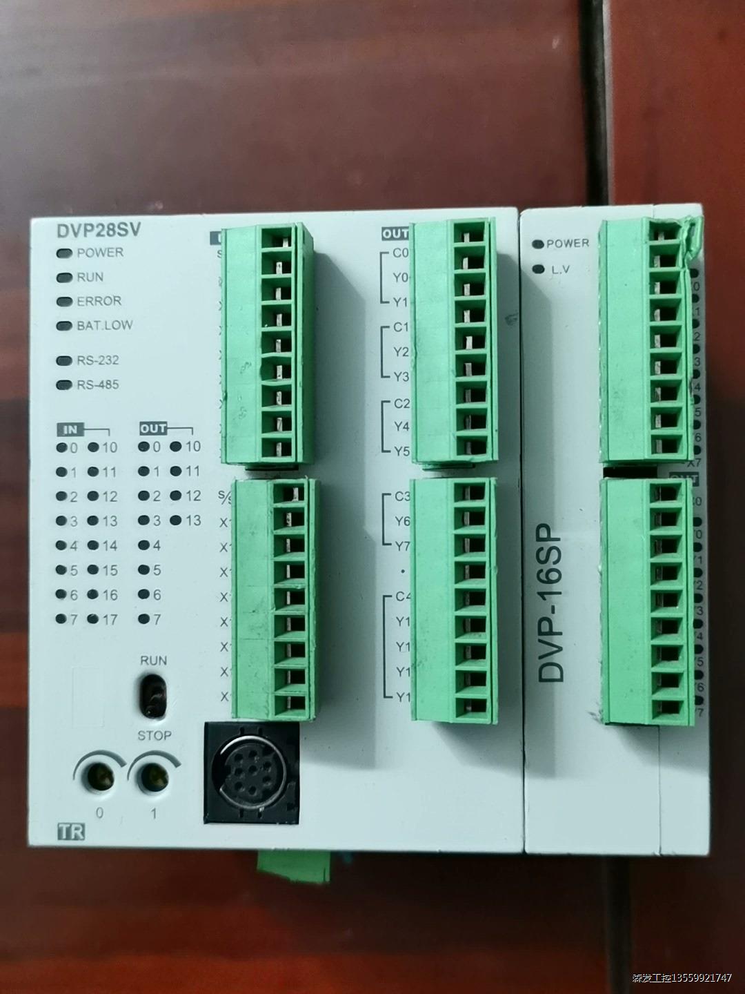 Delta台达DVP28SV11T2二手拆机成色如图，外壳无