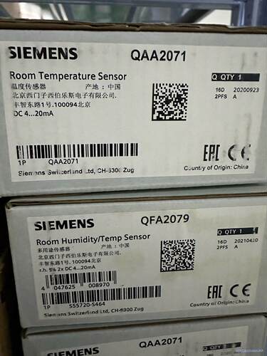 西门子QAA2071,QFA2079全新原装议价商品