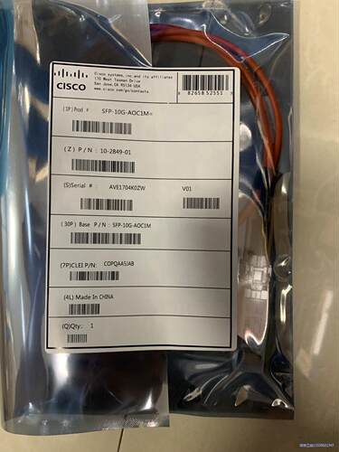 cisco思科sfp-10G-aoc1m交换机伺服器网卡直连议价商品