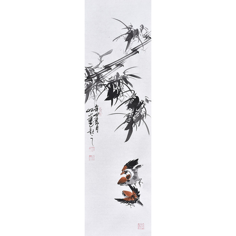 不可居无竹国画竹子写意水墨画竹子装饰画郑板桥竹子画竹报平安
