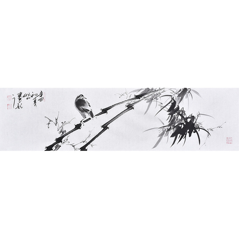不可居无竹国画竹子写意水墨画竹子装饰画郑板桥竹子画竹报平安