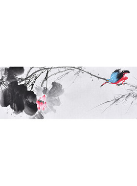 手绘原稿真迹花鸟画荷花水墨写意国画 摇影 客厅装饰画书房挂画