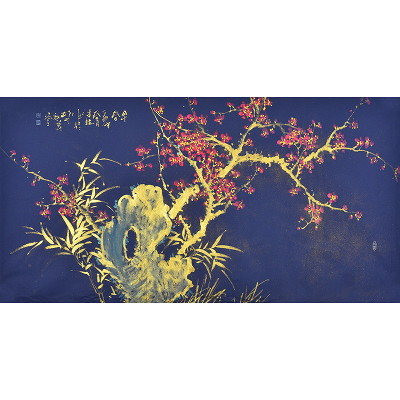 名家手作写意国画梅花《早春》纯手绘花鸟画作品