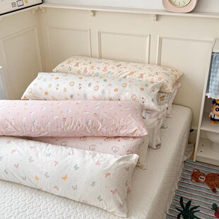 可爱卡通全棉床头大靠背床上公主风纯棉靠垫腰靠枕学生宿舍可拆洗