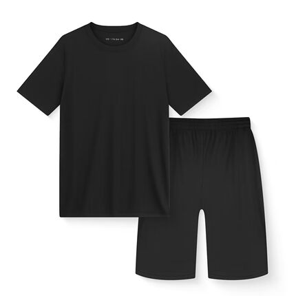 黑色体能服短袖套装夏季速干体能训练服运动速干短袖短裤T恤衫