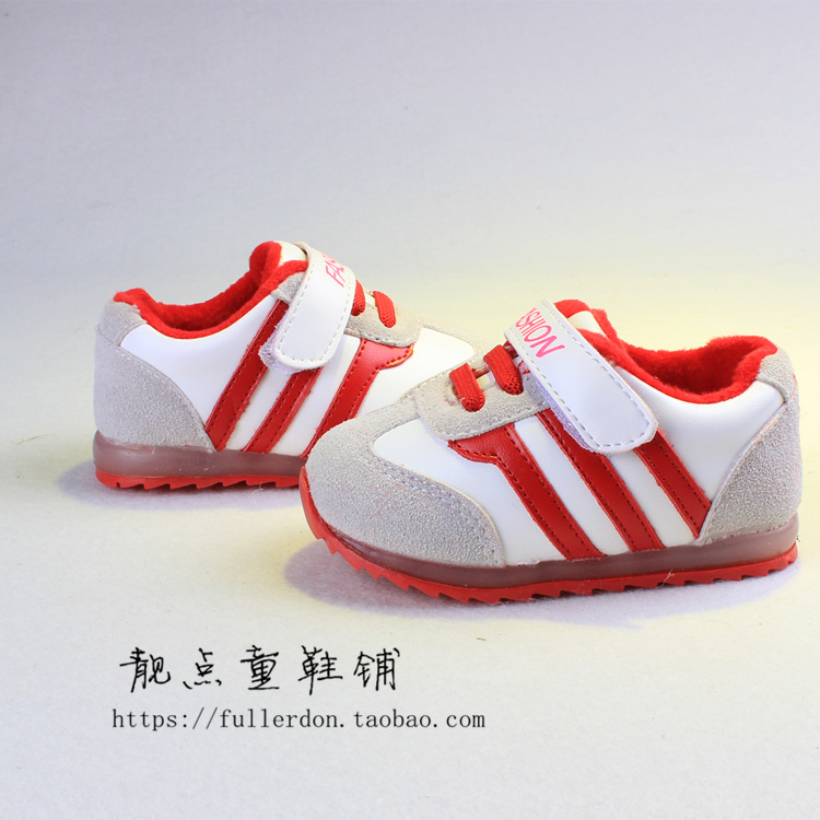 0-1-2 year old male and female baby toddler shoes baby shoes soft bottom spring and winter leisure sports shoes tide lights