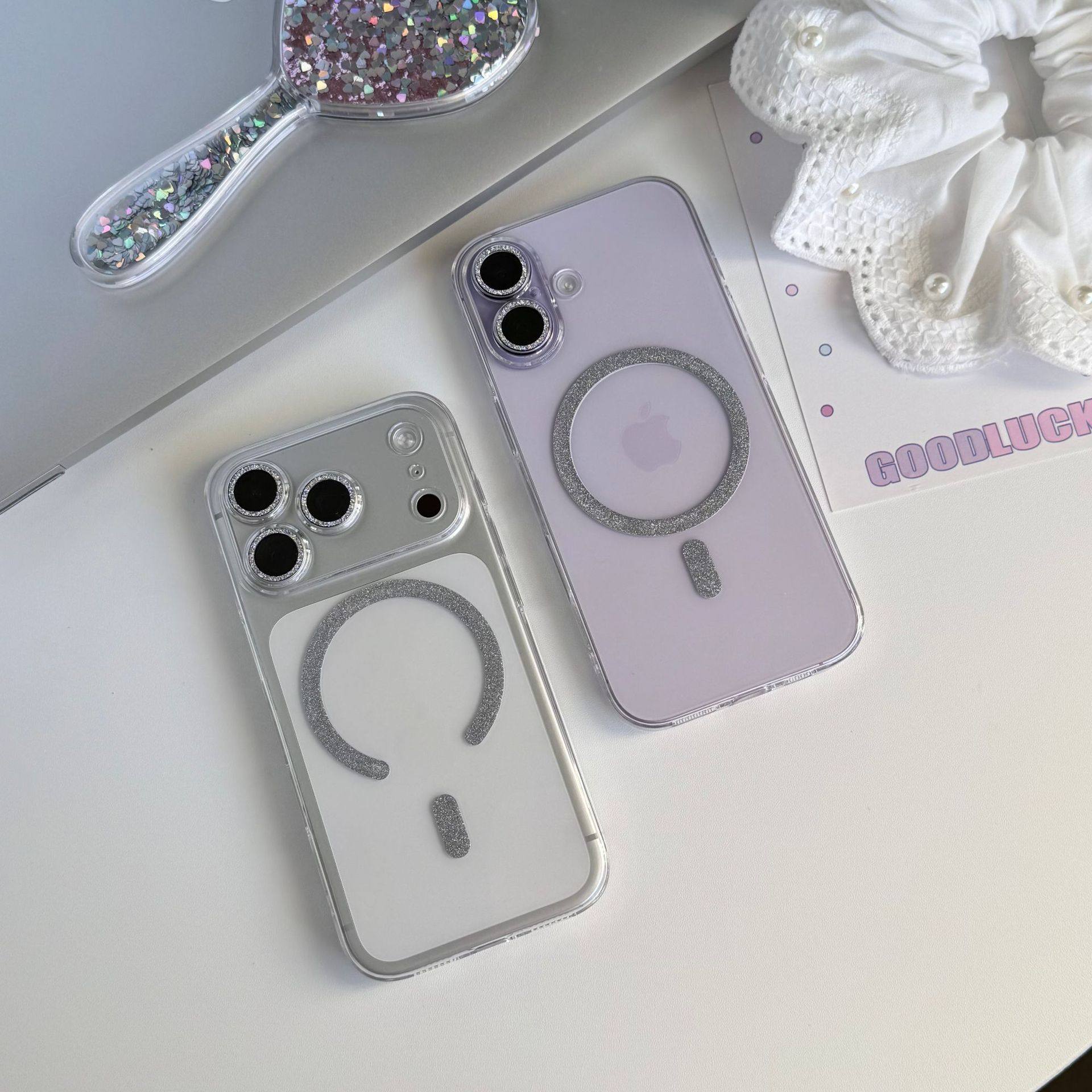 简约闪粉镜头膜适用iPhone17promax磁吸手机壳苹果16高透超薄PC,个性定制/设计服务/DIY,手机壳/保护套定制,淘宝优惠券,粉丝福利购,淘宝优惠卷