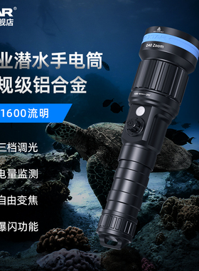XTAR D40防水潜水手电筒水下专业强光充电超亮便捷专用调焦手电筒