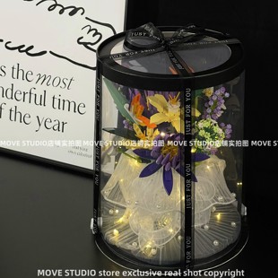 2025新款永生花束玫瑰花积木花桶女生高级感送女友闺蜜情人节礼物