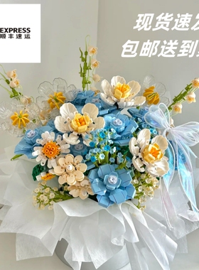新款2026佳奇积木花束女孩系列拼装520情人节女友玫瑰花七夕生日