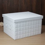 Кожаная коробка для хранения одежды организует коробку для хранения коробки Большой деревянный европейский стиль, покрытый модельной комнатой, мягкая одежда