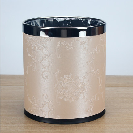 双层无盖垃圾桶 垃圾筒家用客厅卧室 创意卫生间厨房压圈大号纸篓