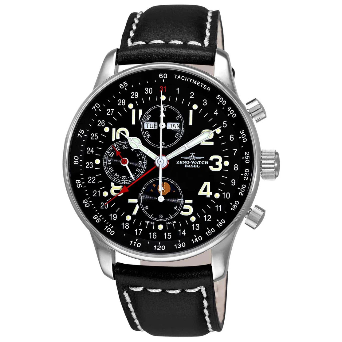 ZENO欧美腕表芝诺飞行自动机械机芯7751月相双时区蓝宝石限量P551,手表,欧美腕表,淘宝优惠券,粉丝福利购,淘宝优惠卷