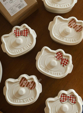 赠送勺+叉 ZJ HOME KT凯蒂猫炖盅蒸蛋碗双耳甜品碗可爱伴手礼物