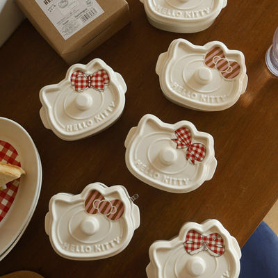 赠送勺+叉 ZJ HOME KT凯蒂猫炖盅蒸蛋碗双耳甜品碗可爱伴手礼物