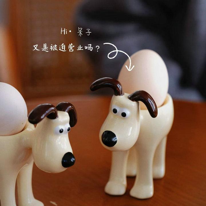 可爱创意掌门狗蛋托卡通摆件