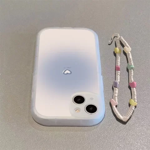 手机壳渐变蓝VIVOx100Y35卡通创意mins风S16女款适用简约爱心X200