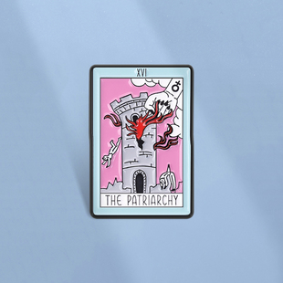 打倒父权制个性短语胸针女权主义简约胸章金属徽章包包礼物配饰