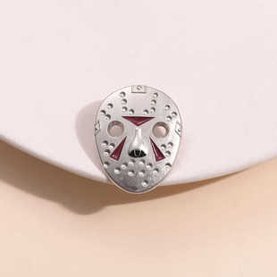 面具珐琅别针13号星期五胸针恐怖电影徽章