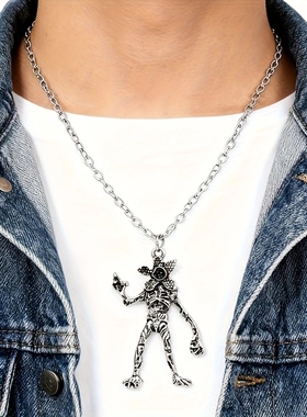 怪奇物语影视周边胸针朋克风食人花植物设计胸章金属徽背包配饰