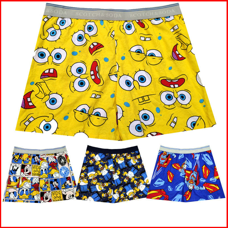 新款促销卡通动漫印花运动纯棉透气平角家居内裤阿罗裤孖烟通男士|msdalam kategori Pakaian Dalam/seluar dalam lelaki/tracksuit, seluar dalam - dari Buy2taobao.com untuk memberikan perkhidmatan ejen Taobao profesional membeli