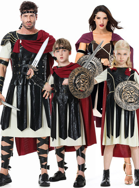 万圣节斯巴达勇士cosplay服装罗马角斗士角色扮演服战士盔甲披风