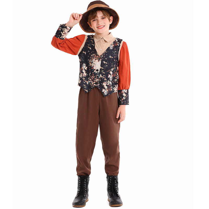 万圣节儿童欧洲复古宫廷骑士扮演服男孩西班牙斗牛士cosplay服装