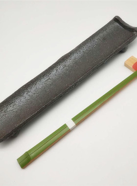 现货日本进口粗陶盘 长方形黑色日式料理盘 寿司盘 创意餐盘