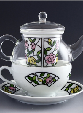 现货日本进口有田烧瓷器茶壶茶杯瓷碟瓷杯玻璃杯泡茶套装茶具包邮