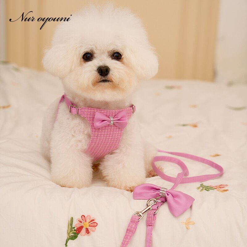 小型犬宠物狗狗精致胸背牵引绳