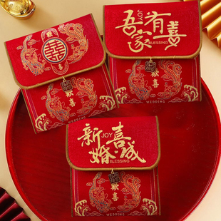 2025布艺千元布红包婚礼随份子新款高档结婚利是封见面礼红包