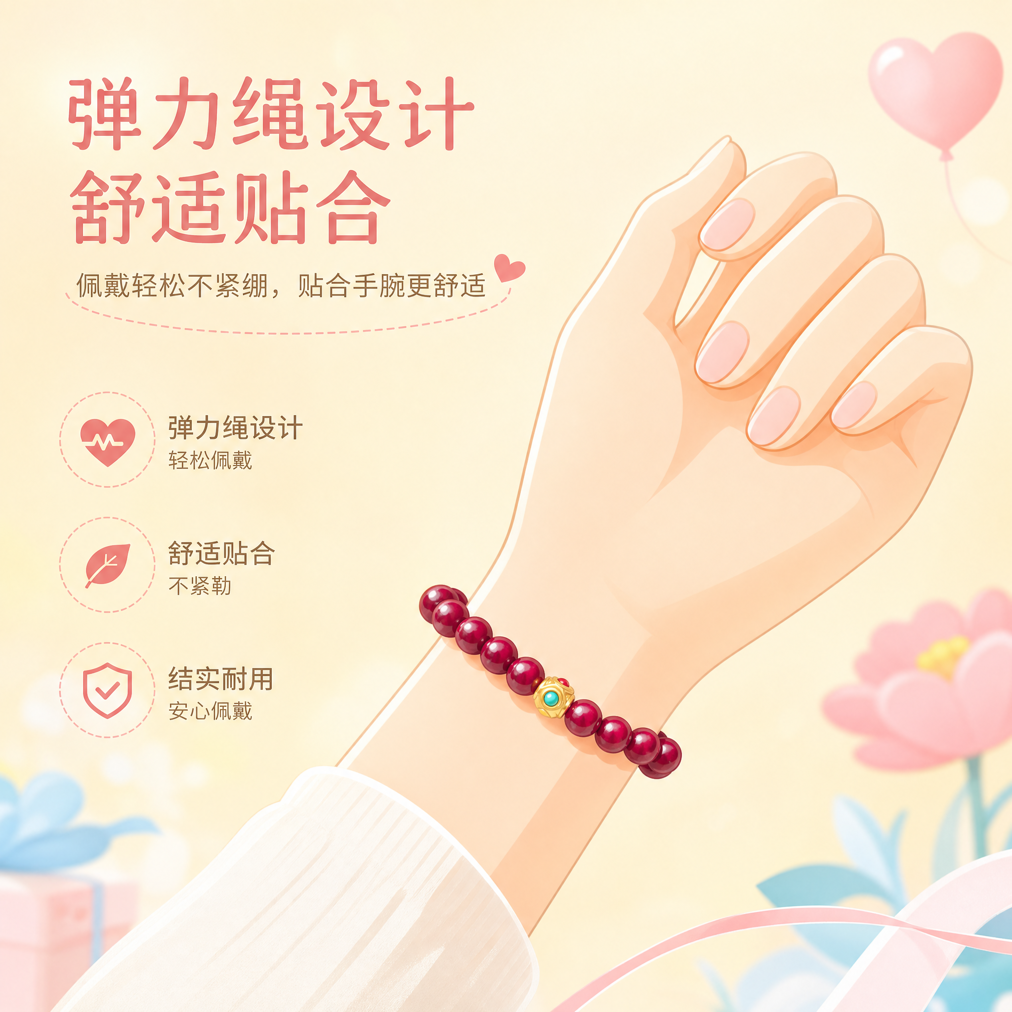 手串紫金朱砂女本命年纯银转运珠手链好运连连古风串珠子饰品夏季